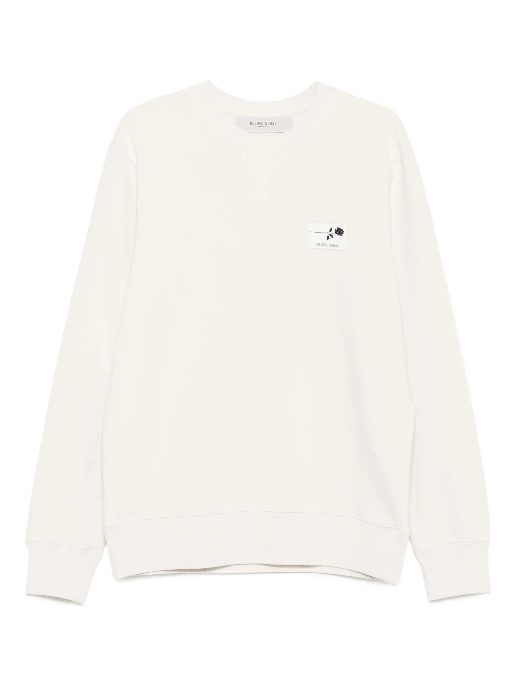 Golden Goose Rose-embellished Cotton Sweatshirt - 1
