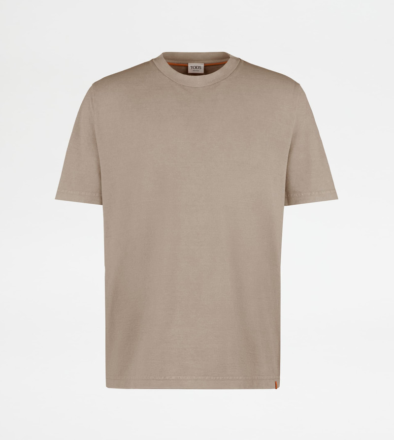 T-SHIRT IN JERSEY - BROWN 1