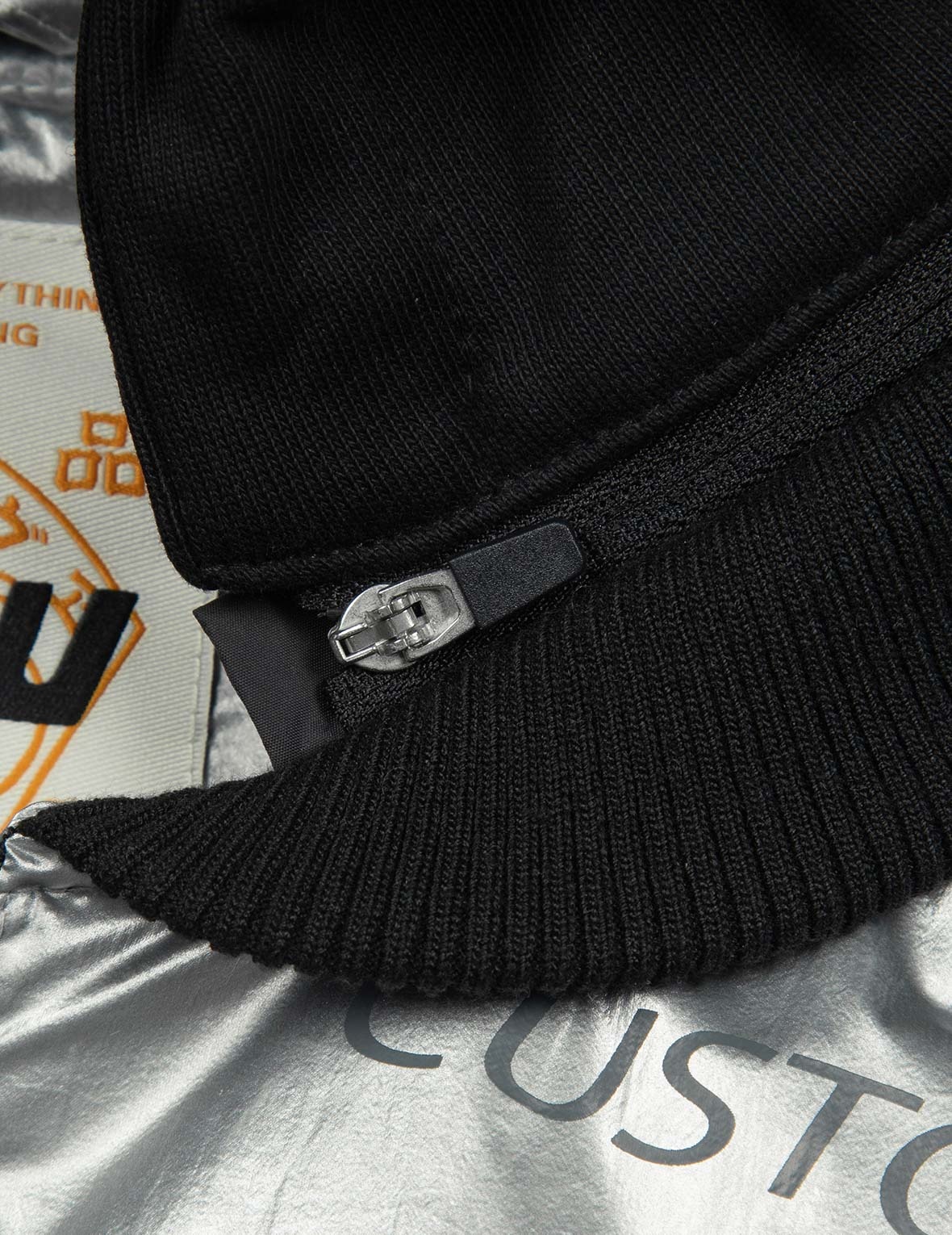 Logo and Kamon Print Bomber Down Jacket - 10