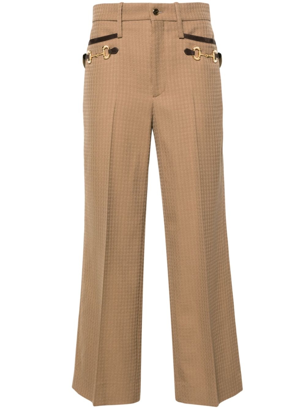 Horsebit-detailed tailored trousers - 1