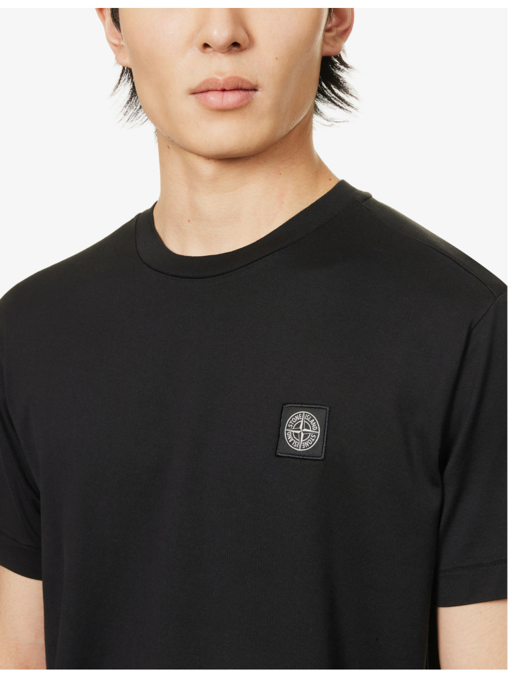 Logo-patch regular-fit cotton-jersey T-shirt - 5