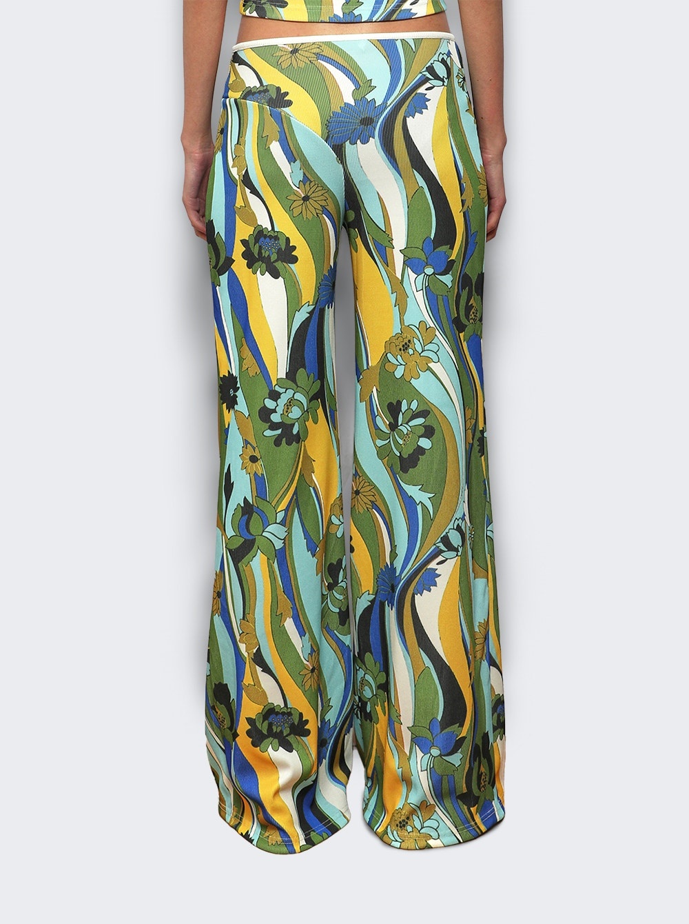 Ribbed Pant Acidic Floral Print - 4