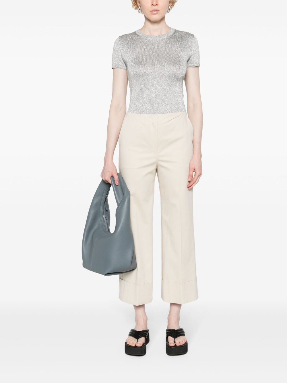 mid-rise cropped trousers - 2