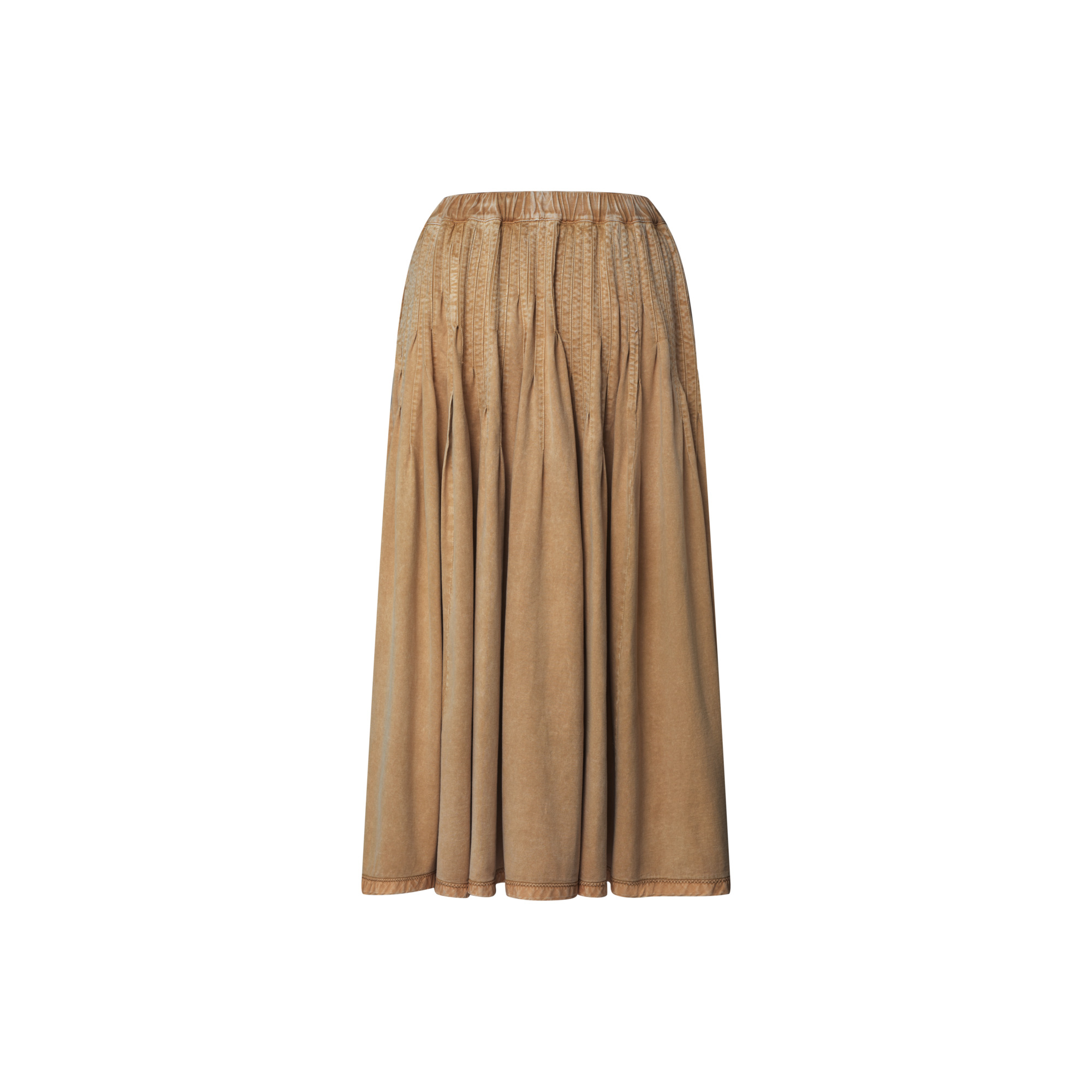 Pleated Jersey Maxi Skirt - 3
