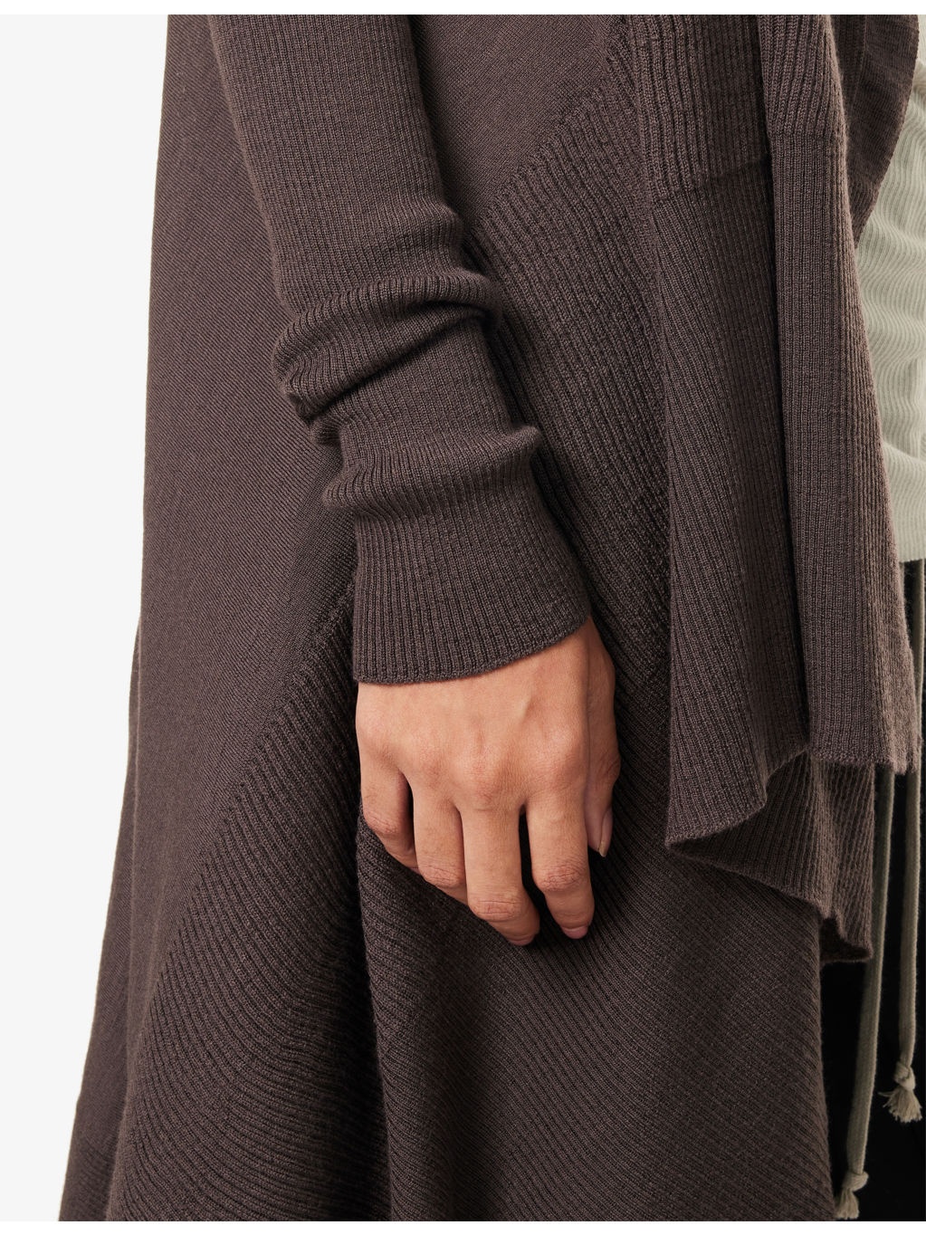 Wrap Draped Wool Cardigan - 5