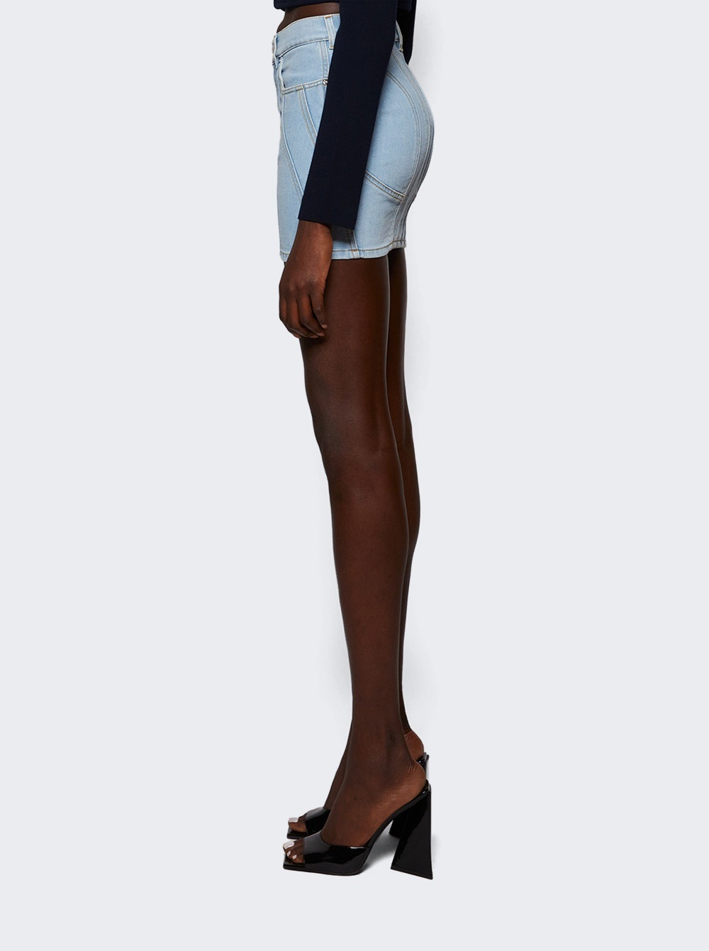 Denim Skirt Medium Blue - 4