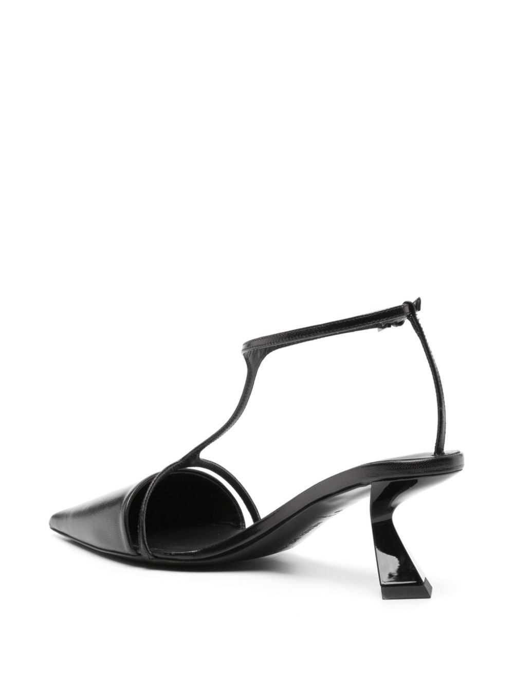 sculpted-heel leather pumps - 3