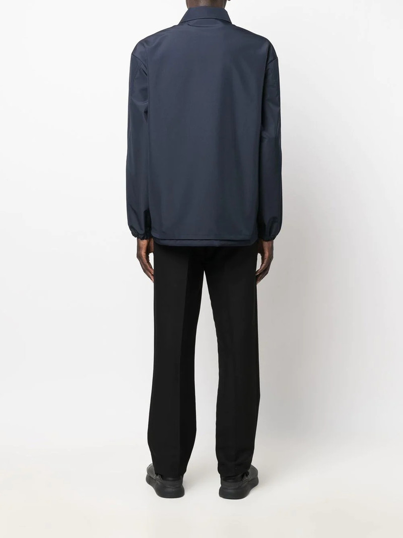 logo-embroidered shirt jacket 4