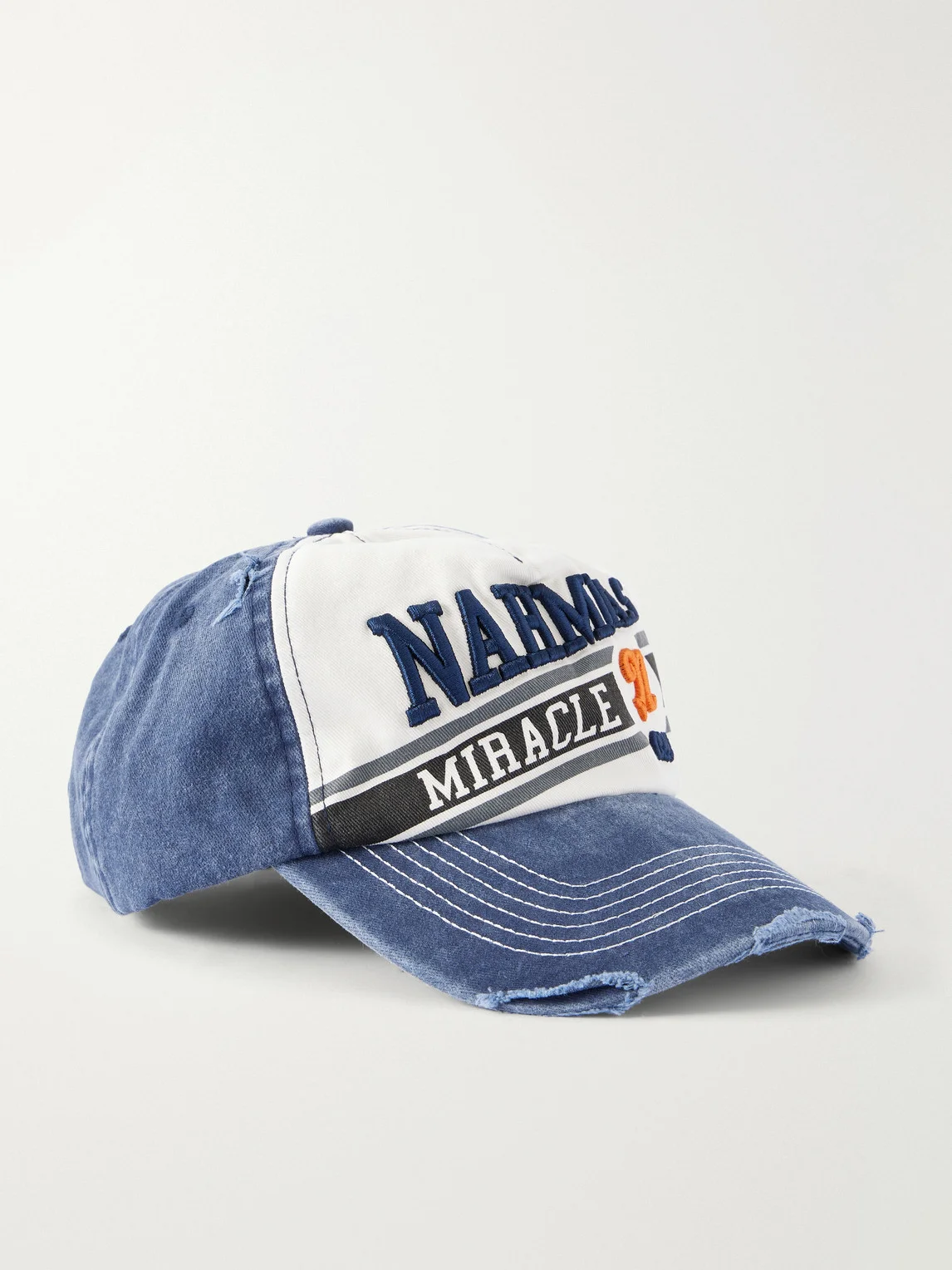 Coastal Sport Distressed Printed Logo-Embroidered Cotton-Canvas Cap - 1