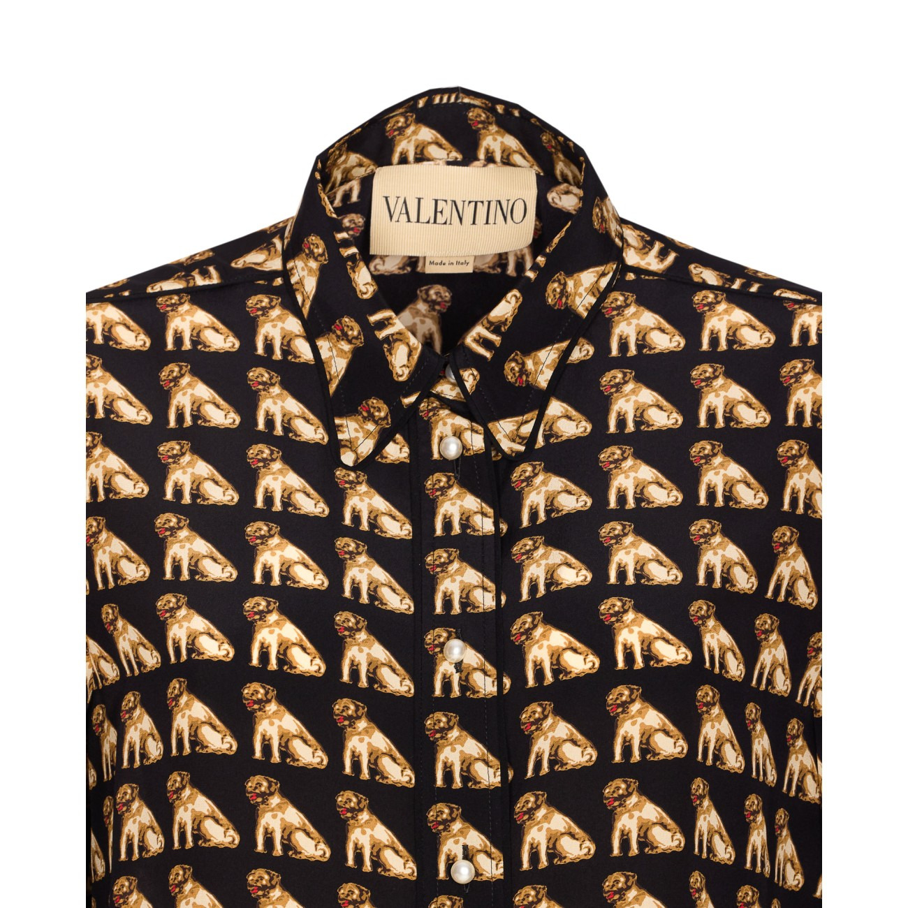 Valentino Garavani Women Crepe De Chine Petit Charles Shirt - 4