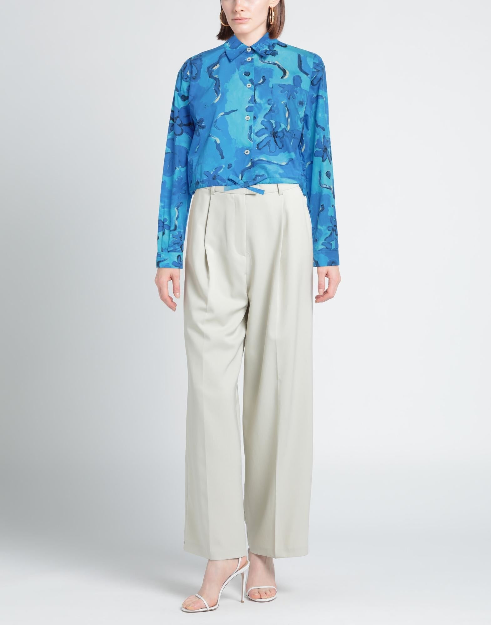 Blue Women's Floral Shirts & Blouses - 2