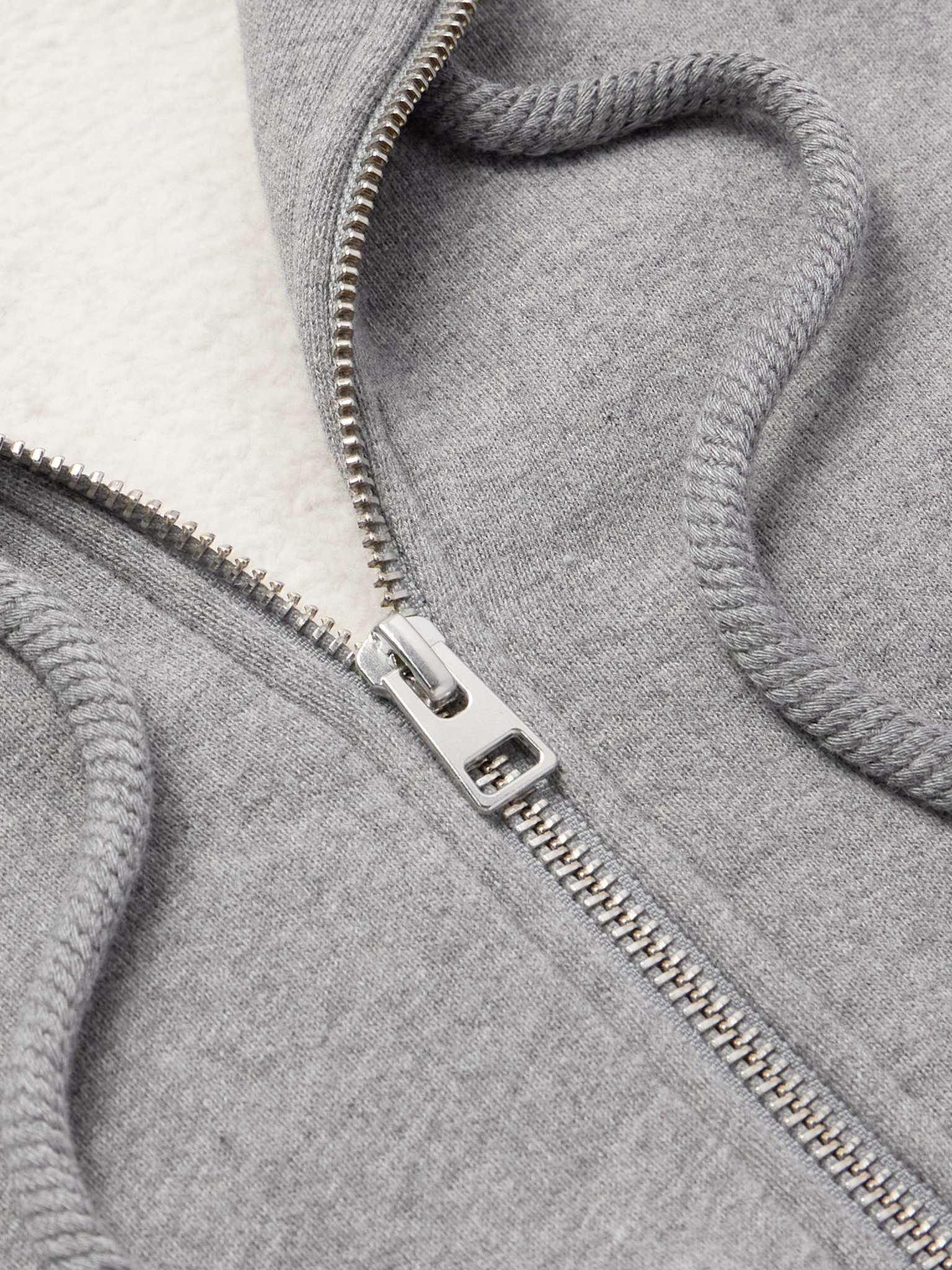 Logo-Embroidered Cotton-Jersey Hoodie - 5