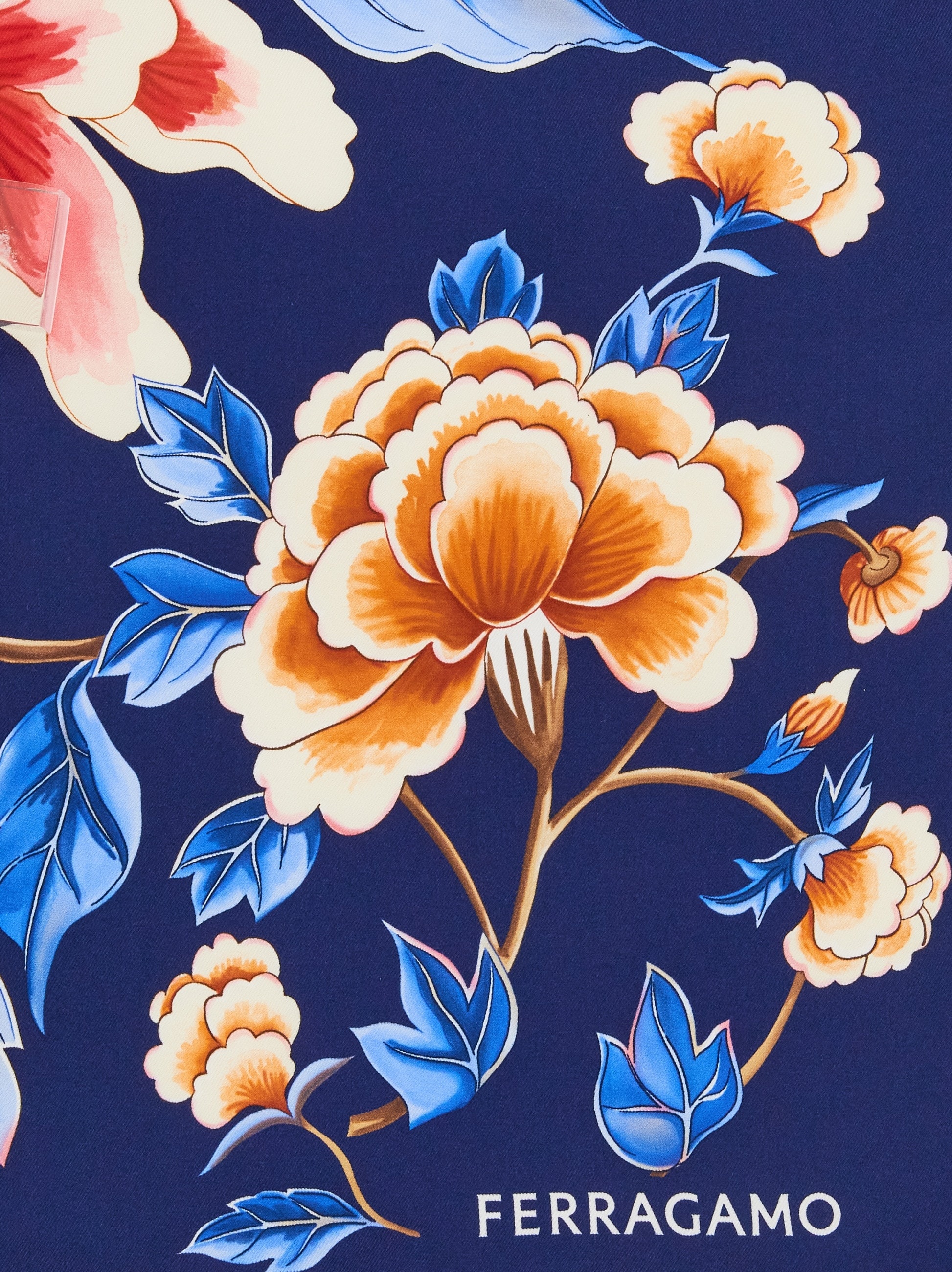 Dragon print silk foulard - 2