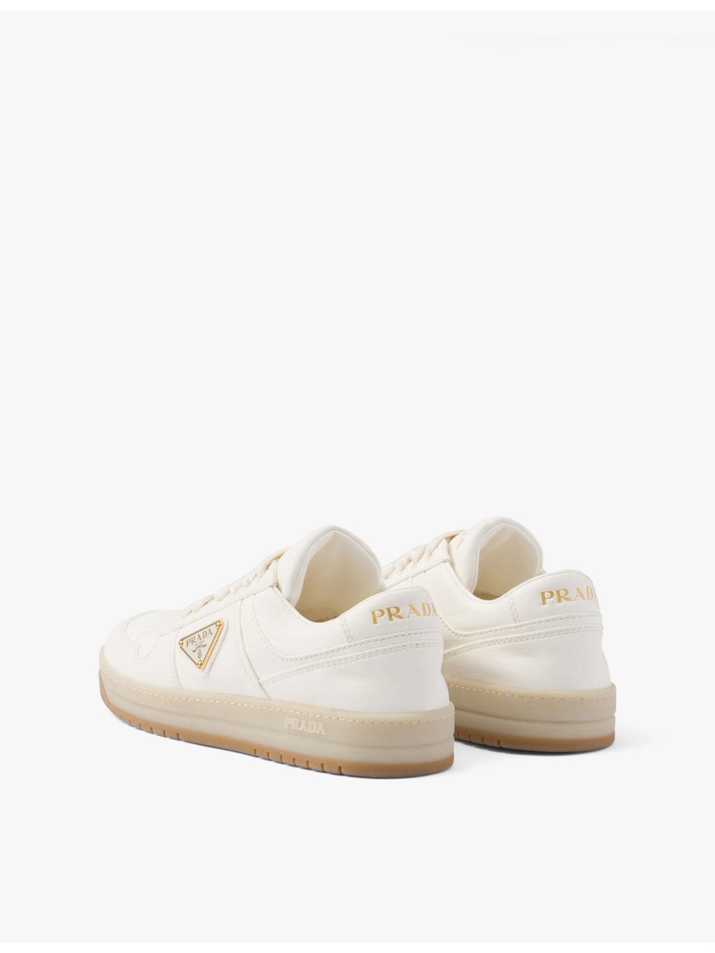 Downtown logo-plaque leather low-top trainers - 5