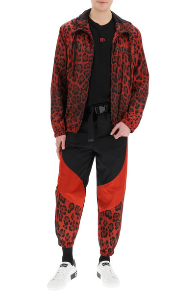 Dolce & Gabbana LEOPARD PRINT NYLON JOGGERS outlook