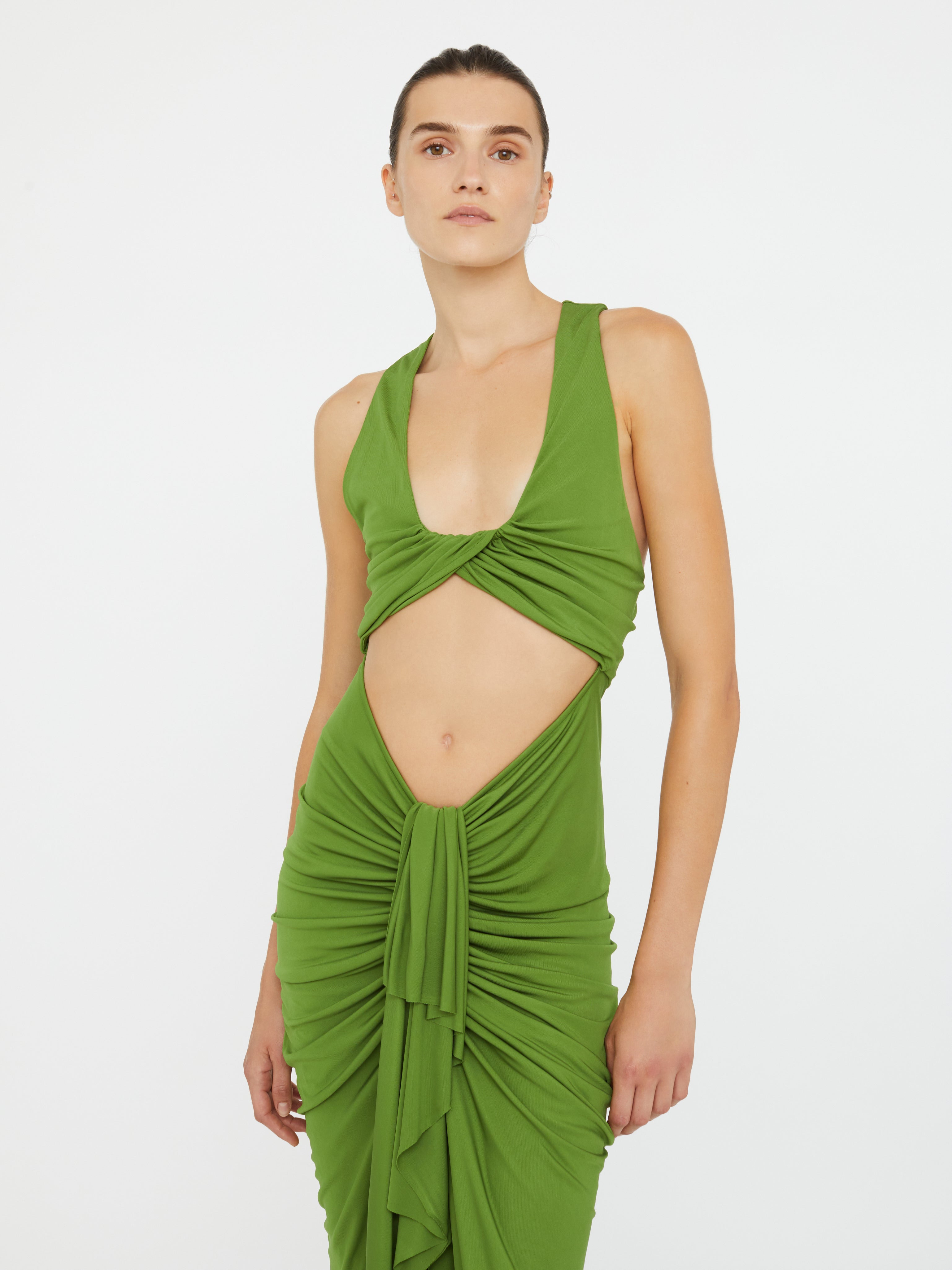 Vivenda Drape Front Dress - 4