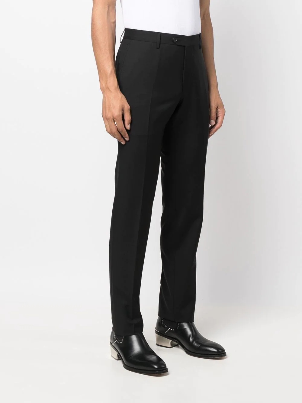 mid-rise tailored trousers - 4