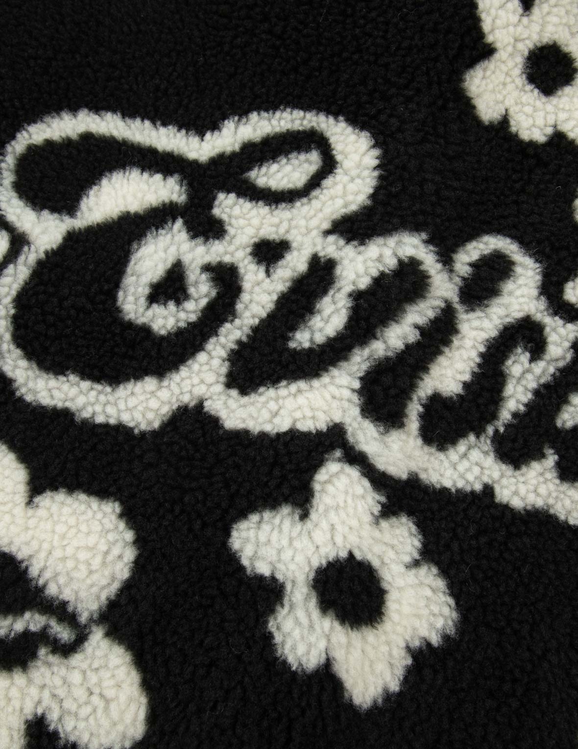 FLORAL JACQUARD OVERSIZED SHERPA FLEECE JACKET - 7