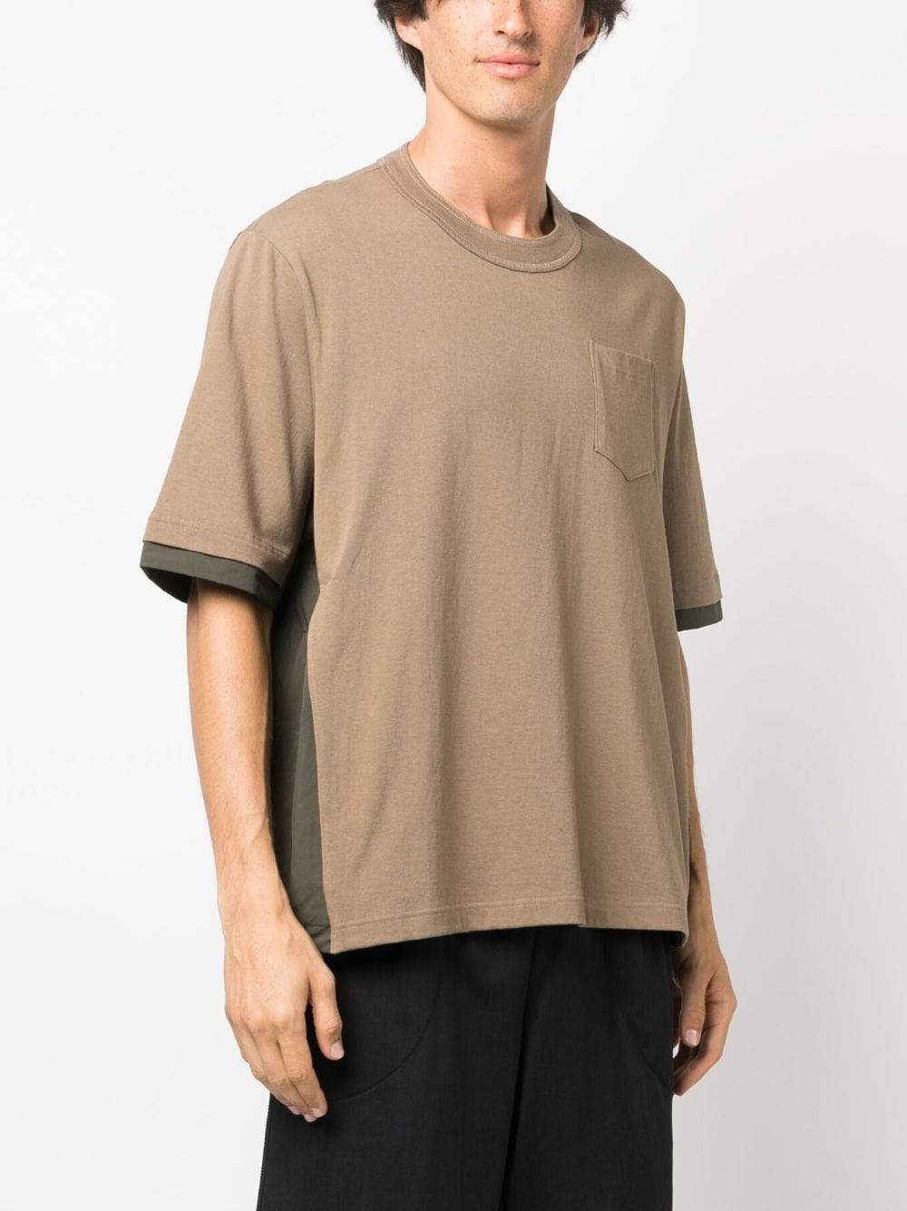 colour-block cotton T-shirt - 3