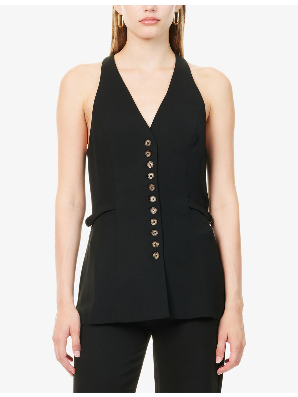 Rowe V-Neck Woven Vest - 3