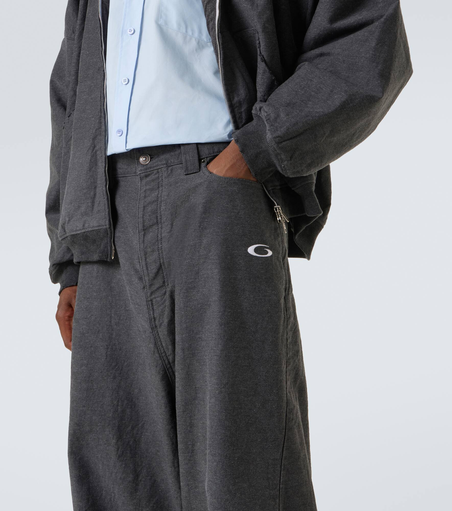 Trompe L'Oeil denim sweatpants - 5