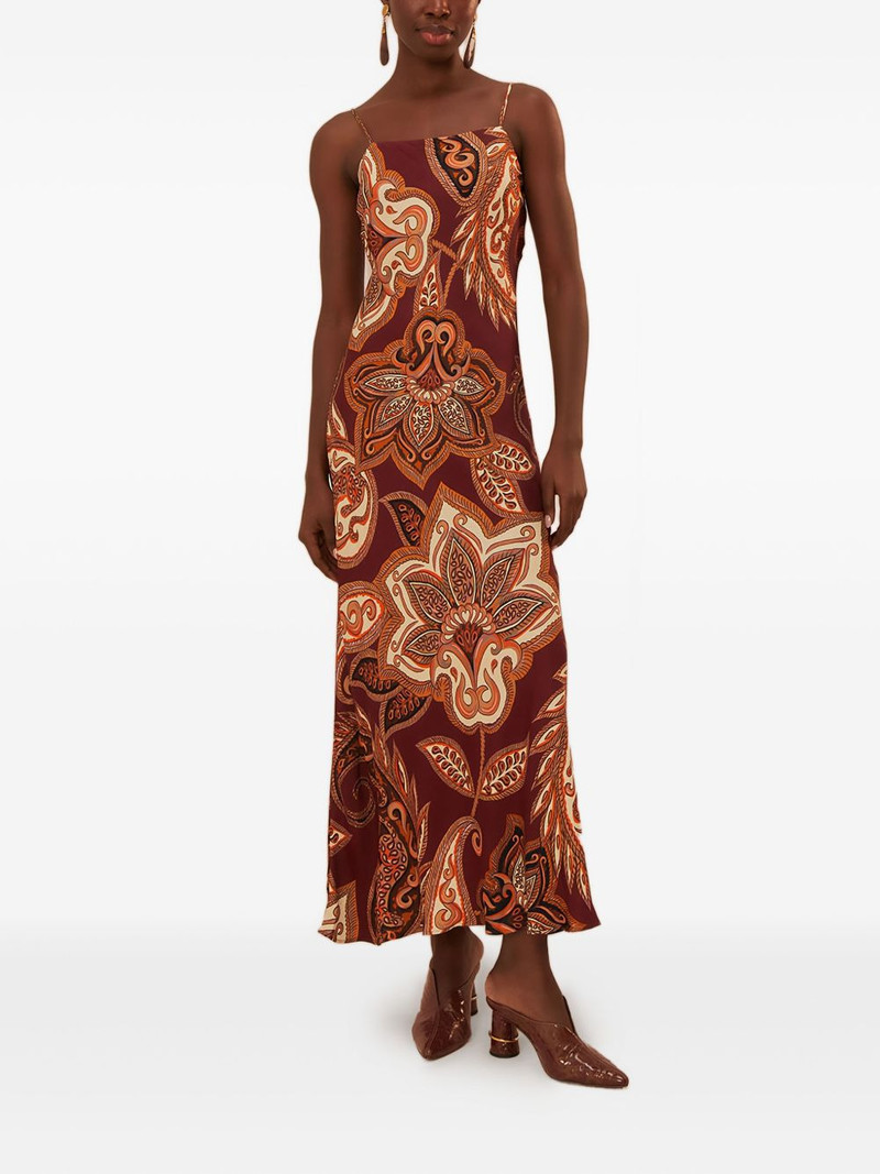 FARM RIO leopard paisley slip maxi dress outlook