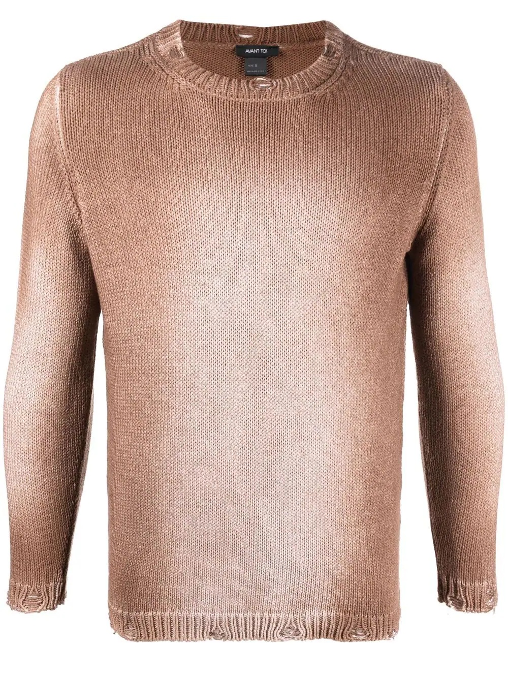 gradient-effect crew neck jumper - 1