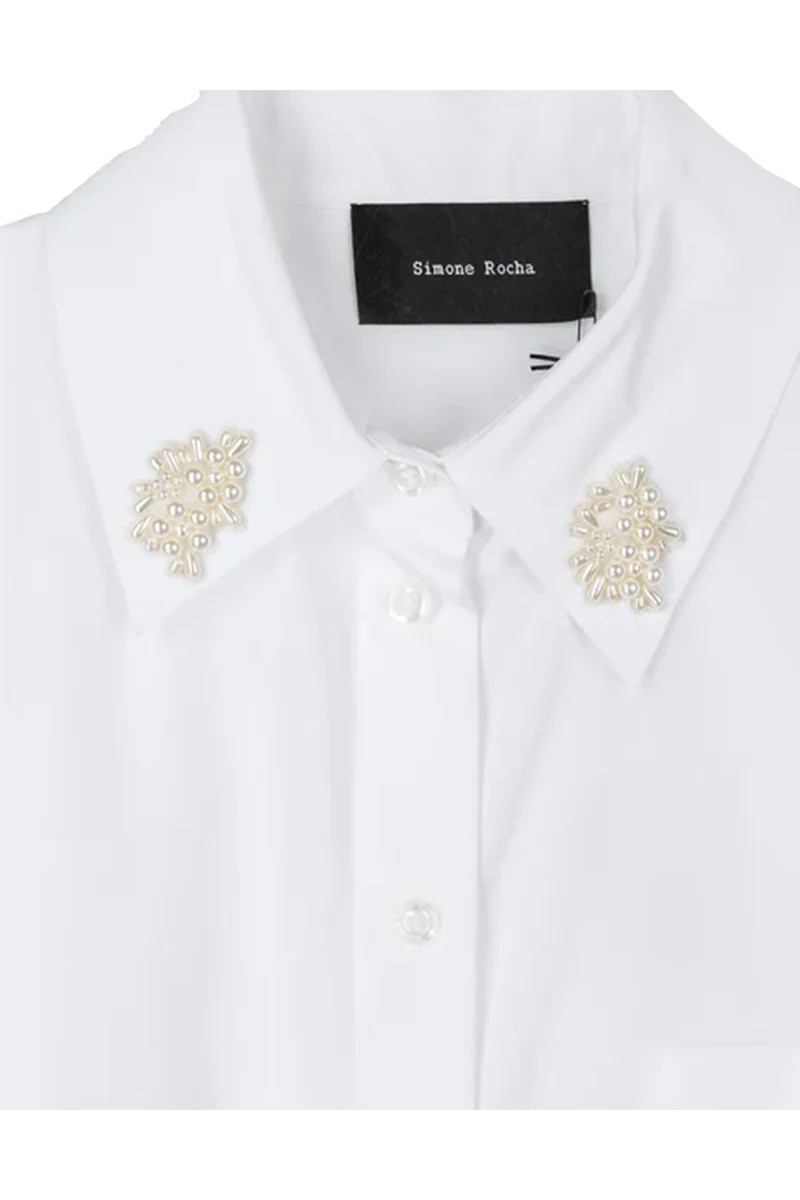 Simone Rocha Simone Rocha Classic Shirt W/ Emb White outlook