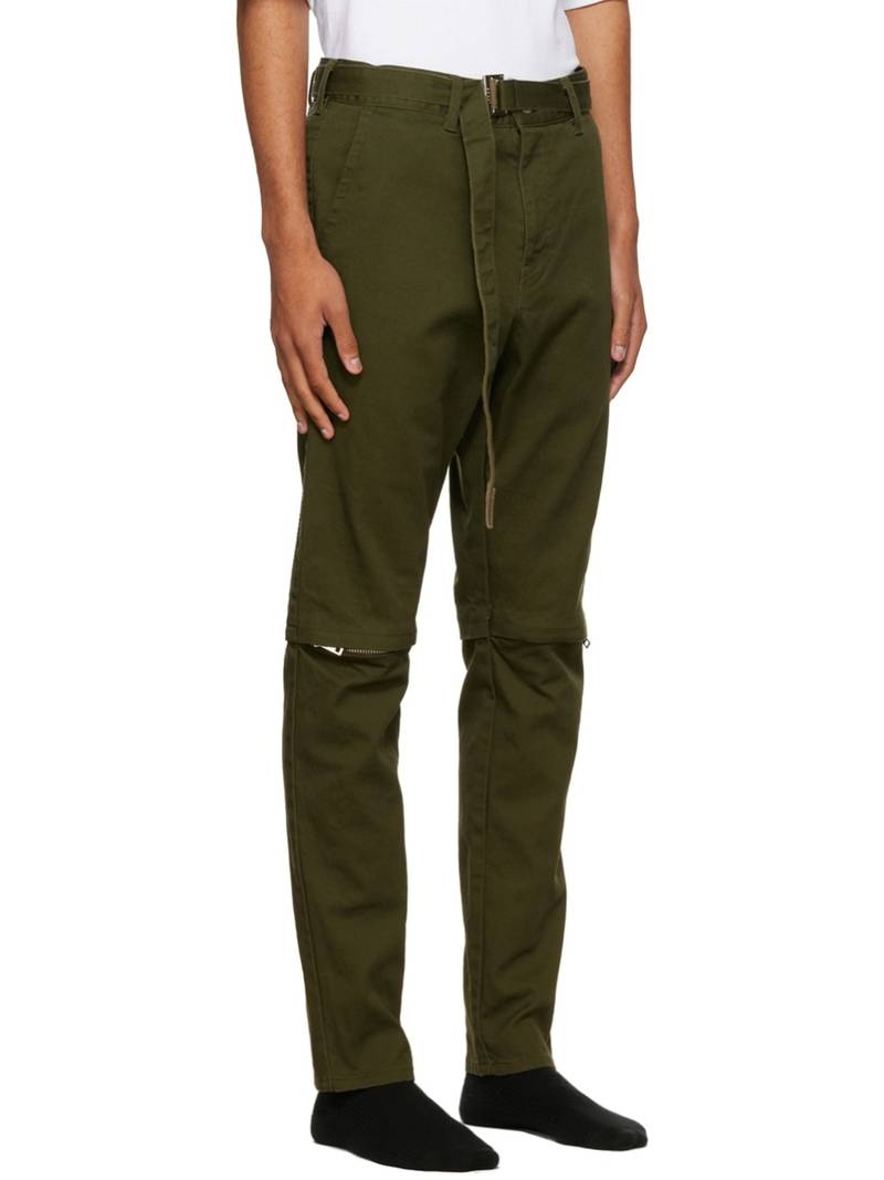 sacai Khaki Zip Jeans outlook