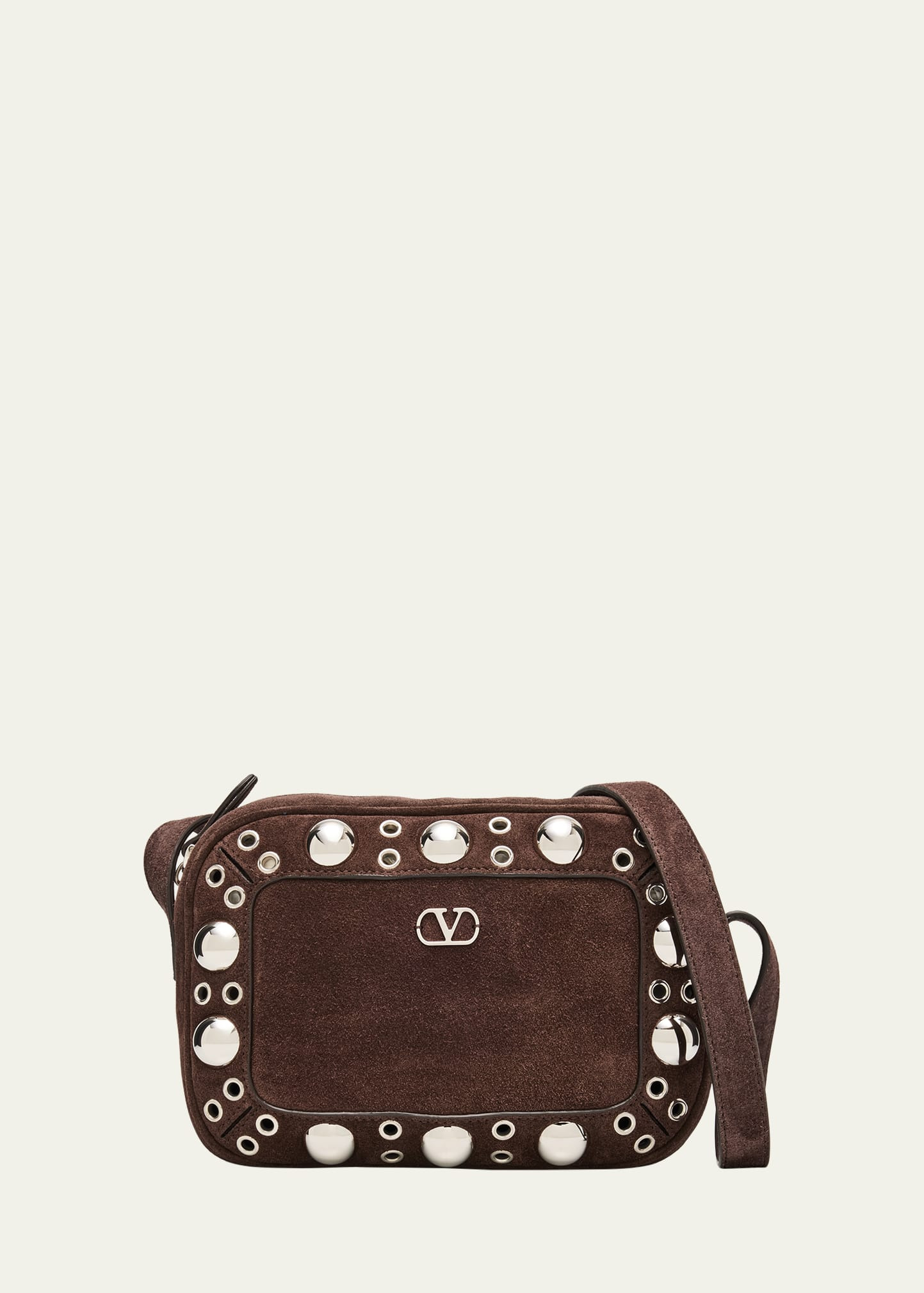 Nellcote Studded Suede Camera Crossbody Bag - 1