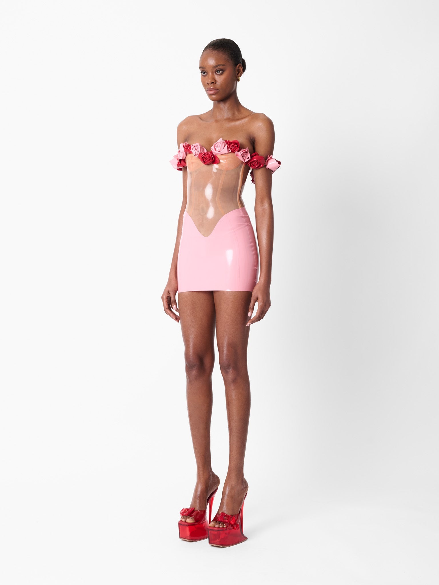 FANTASY LATEX DRESS PINK - 5