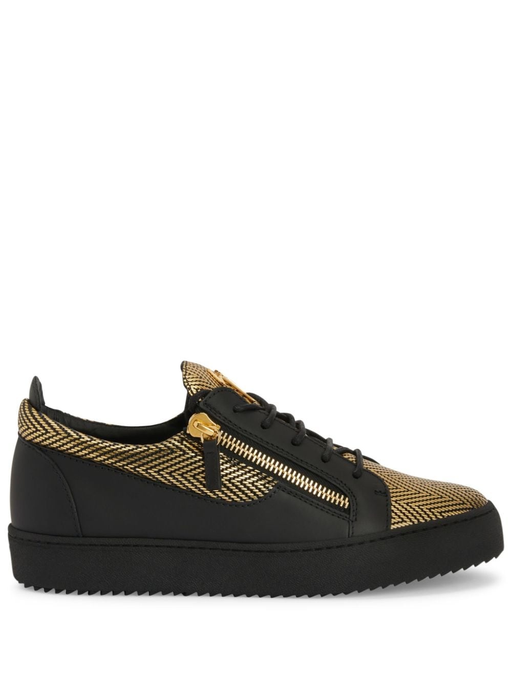 Frankie metallic-finish sneakers - 1