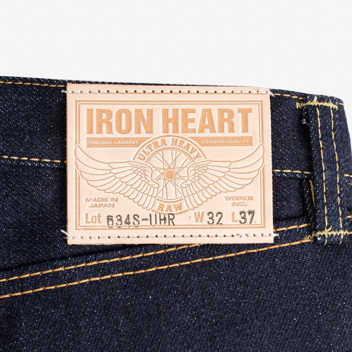 IH-634S-UHR 21/23oz Raw Selvedge Denim Straight Cut Jeans - Indigo - 8
