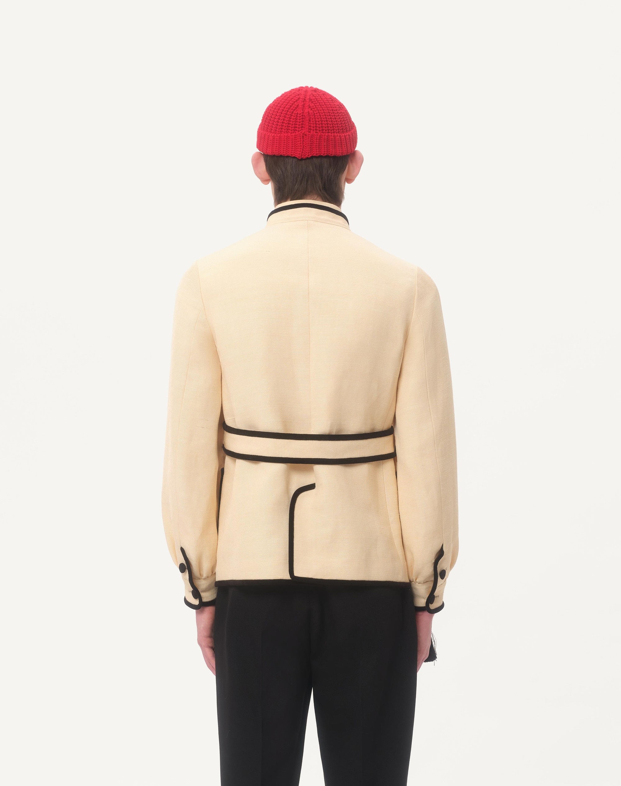 SILK AND JUTE CANVAS JACKET WITH VG EMBROIDERY - 8