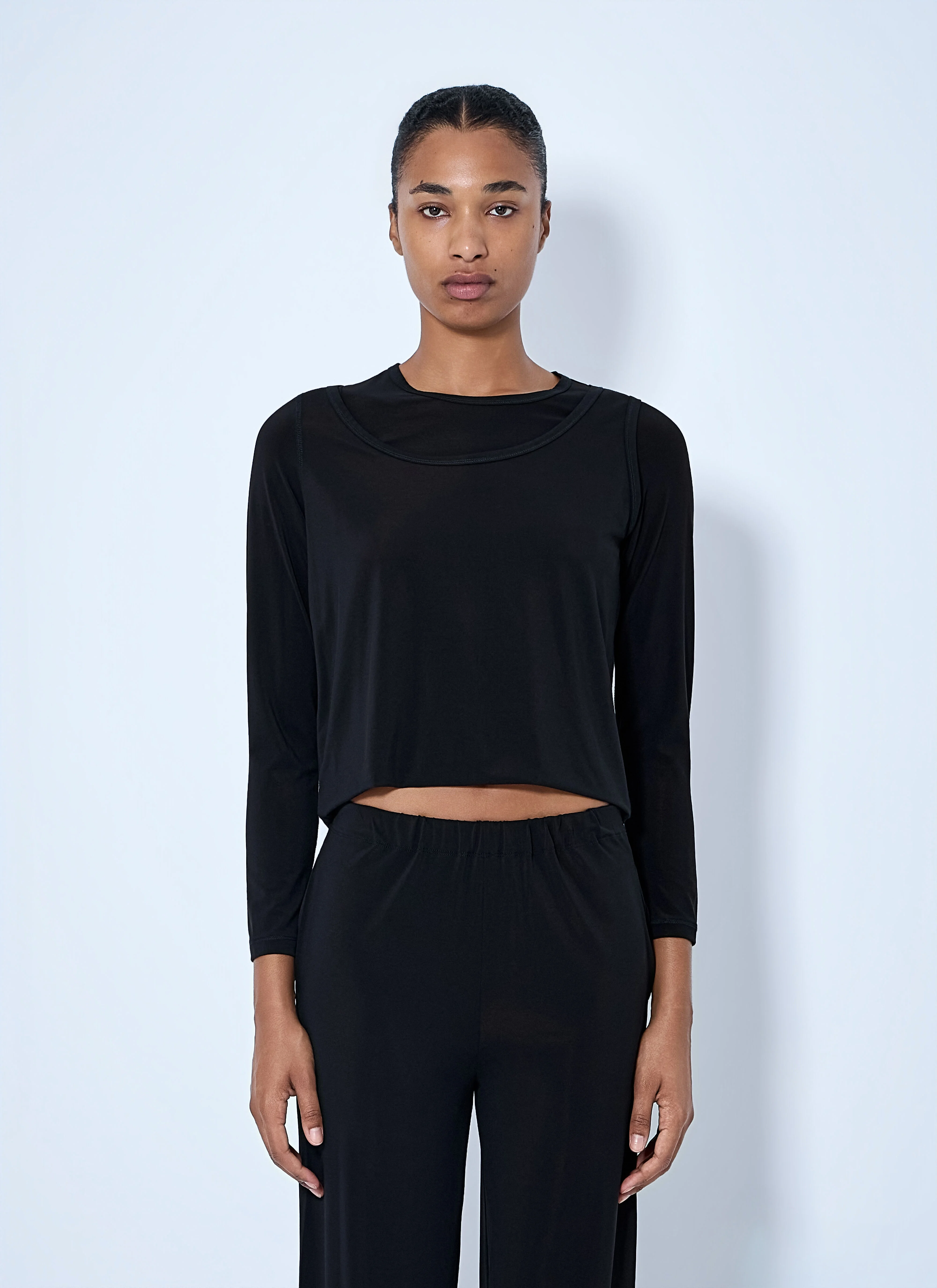 Long Sleeve Cropped Top - 1
