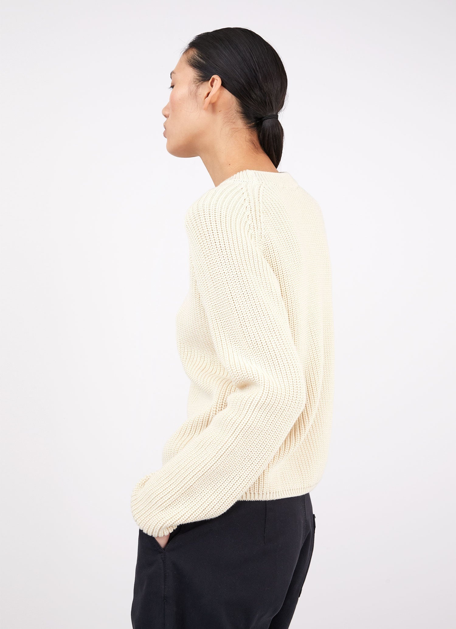 Cotton Boxy Crew Jumper - 4