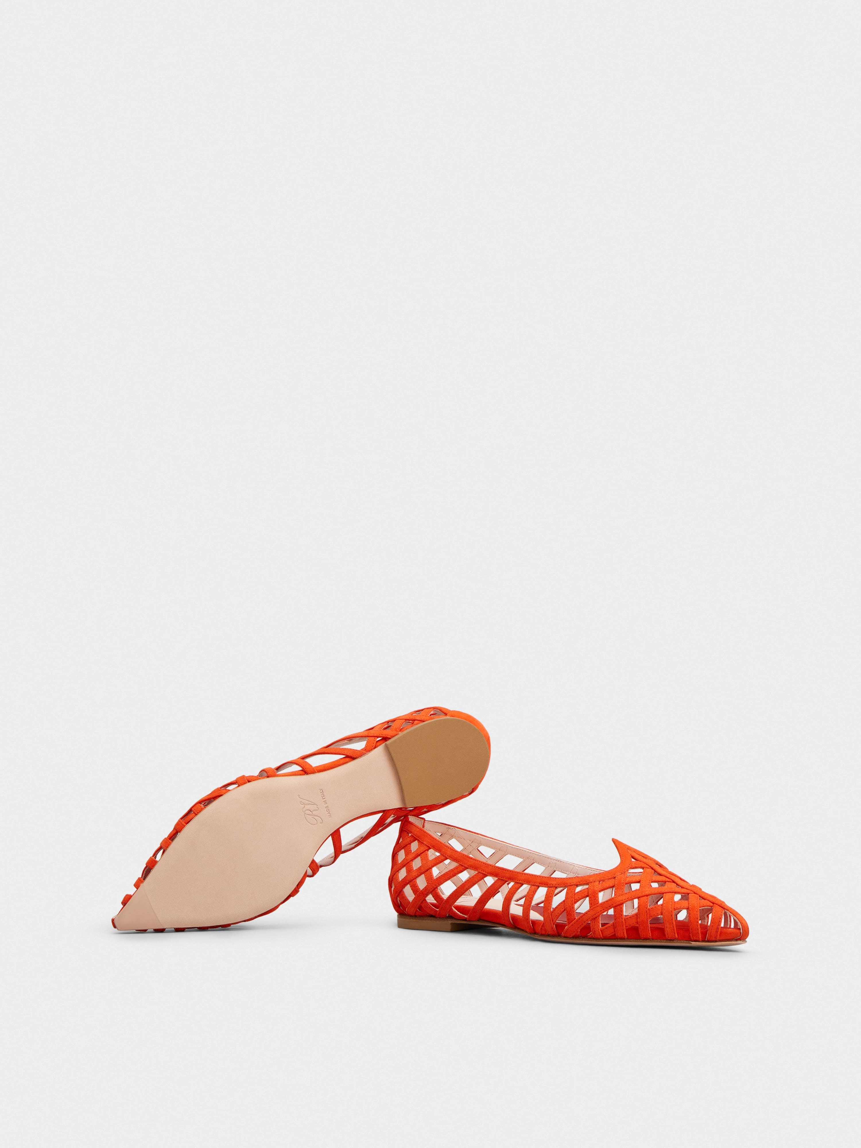 I Love Vivier Multistrap Ballerinas in Suede - 5