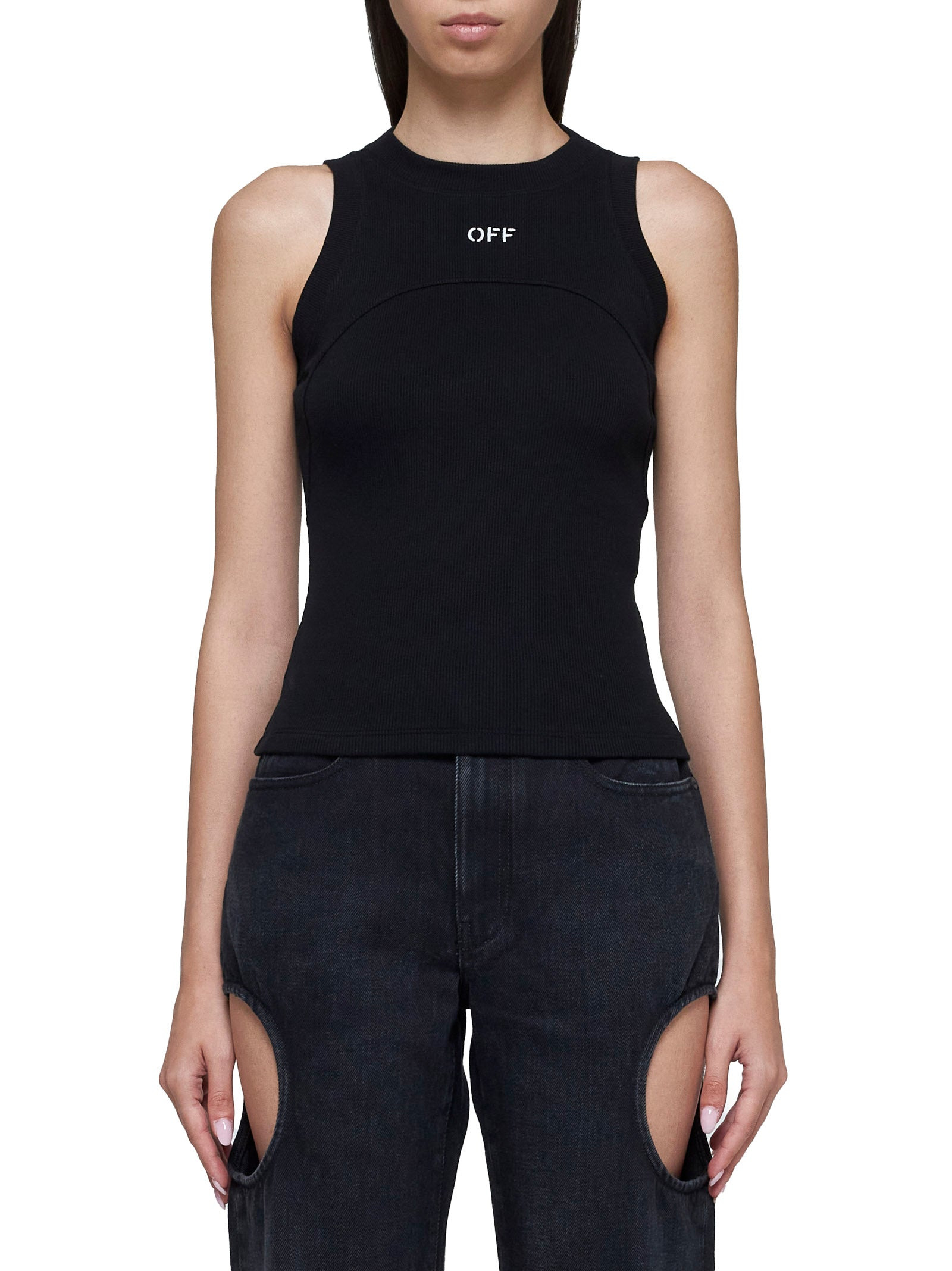 Logo cotton tank top - 3