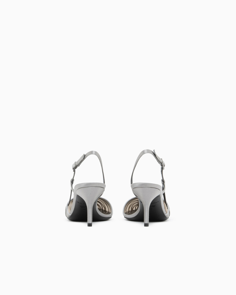 GIORGIO ARMANI DECOLLETE SHOE LEATHER AND MESH WITH SATIN AND RHINESTONES outlook