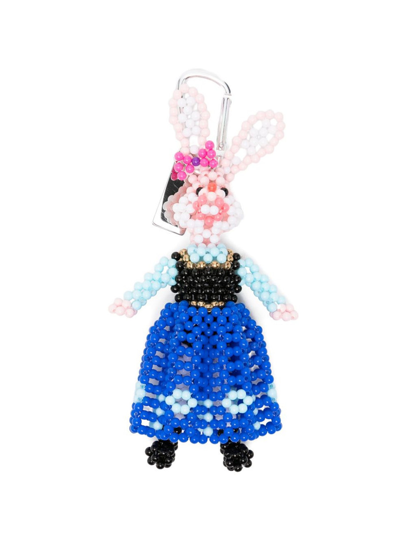 Warrior Rabbit beaded keyring 1