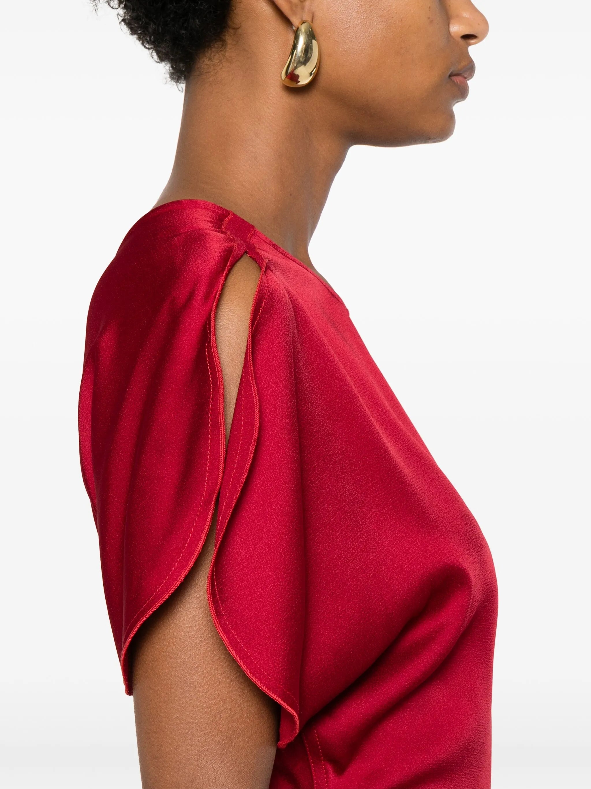 Gathered-detail Midi Dress - 4