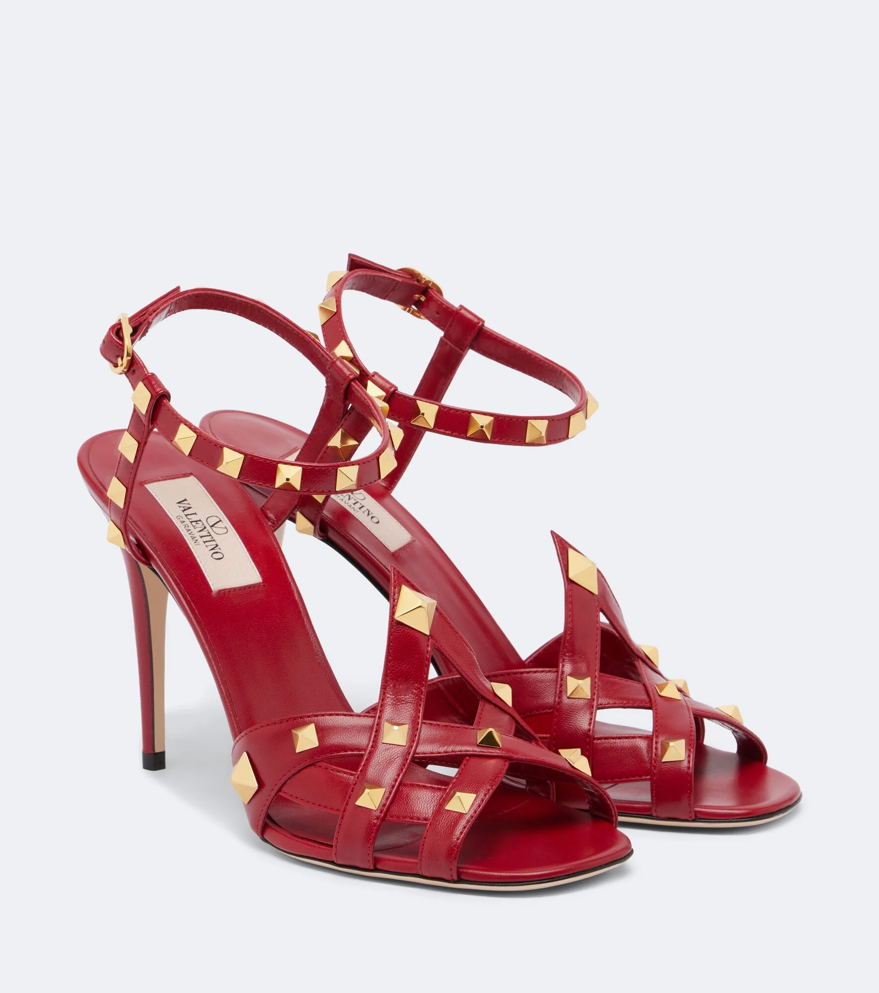 Studdy leather slingback sandals - 1