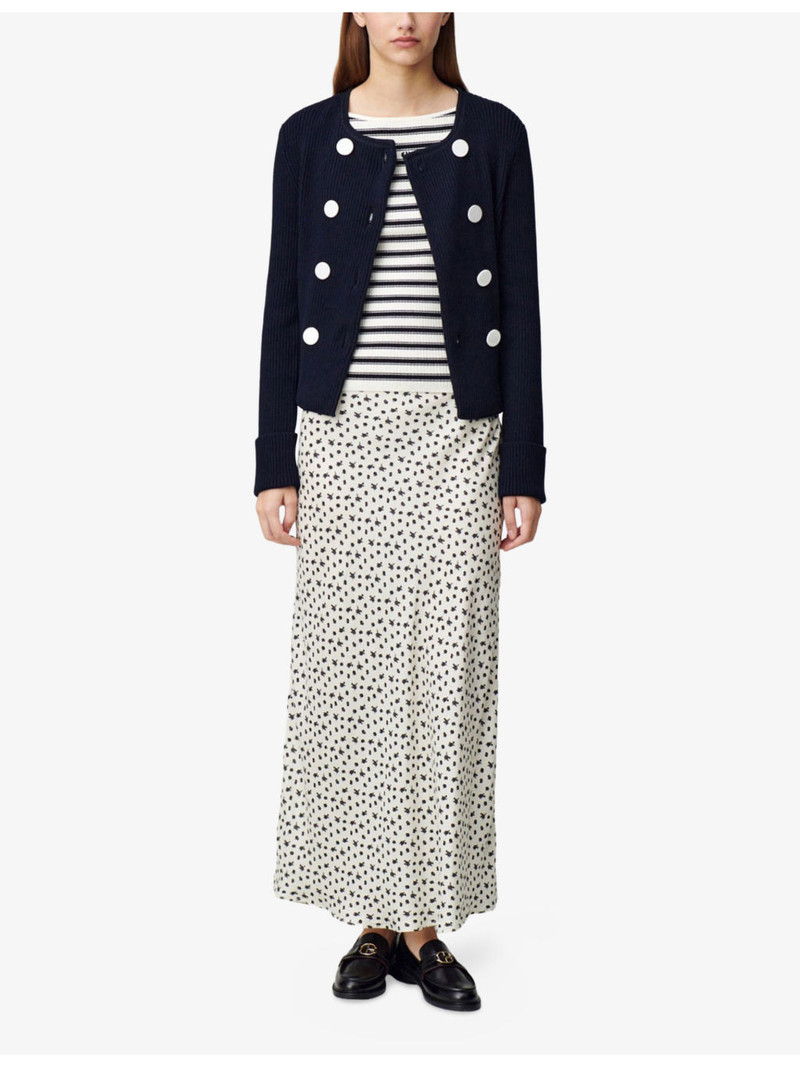 Claudie Pierlot Button-Embellished Double-Breasted Wool-Blend Cardigan outlook