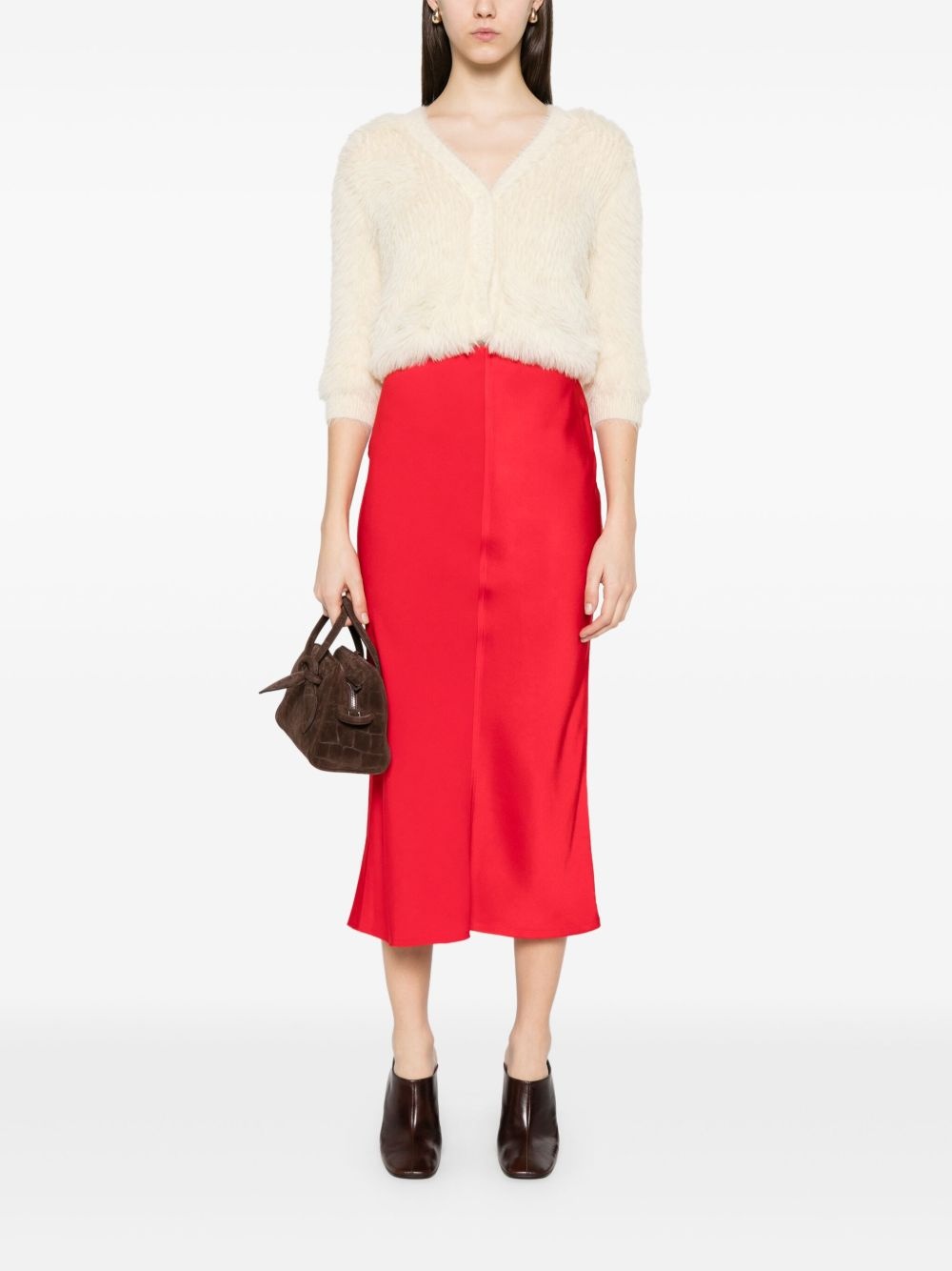 satin midi skirt - 2