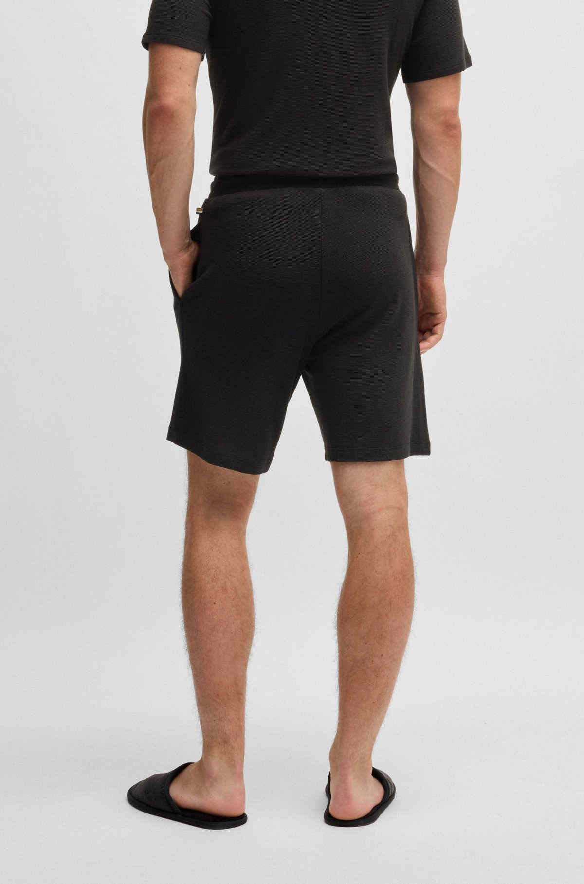 STRETCH-JERSEY PAJAMA SHORTS WITH EMBROIDERED LOGO - 4