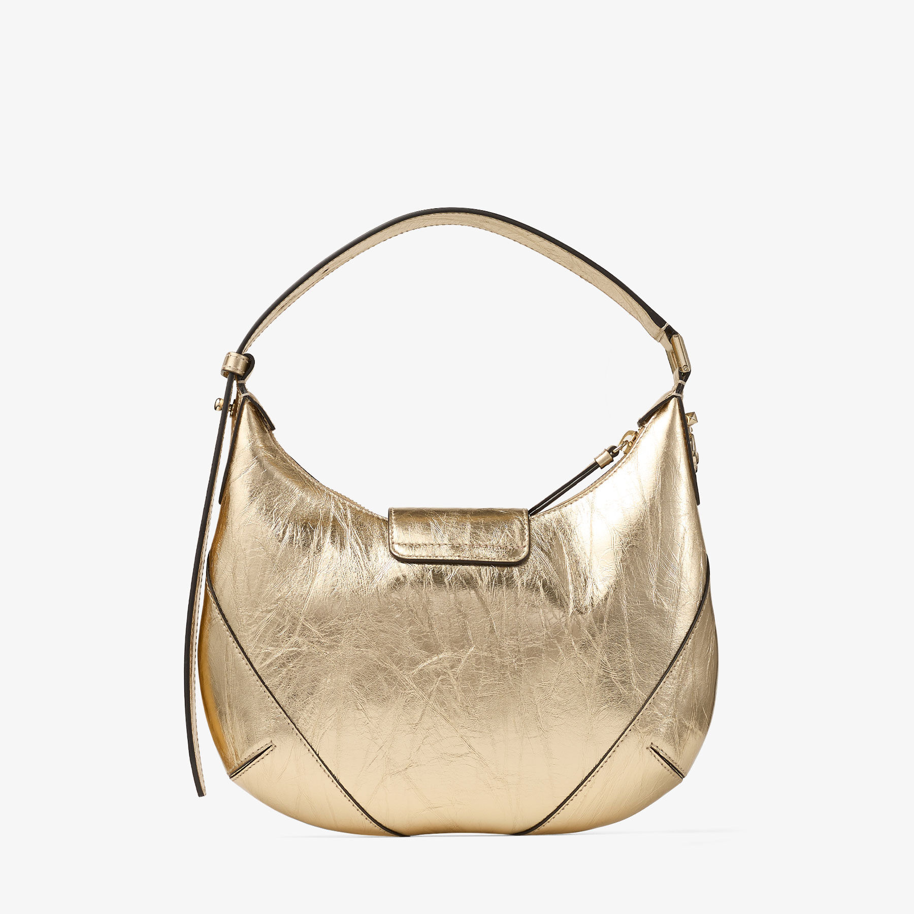 Bar Hobo S
Gold Vintage Metallic Leather Shoulder Bag - 5