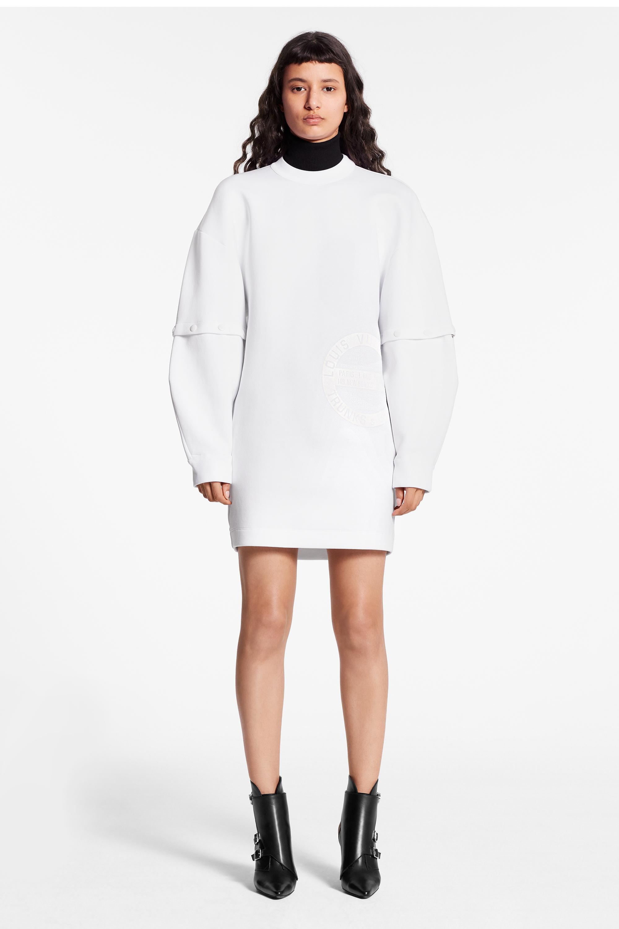 LV Stamp Sweatshirt Dress - 6