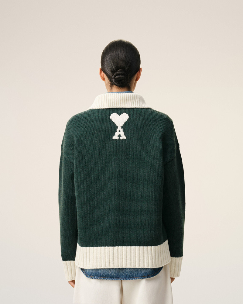 GREEN WOOL POLO 5