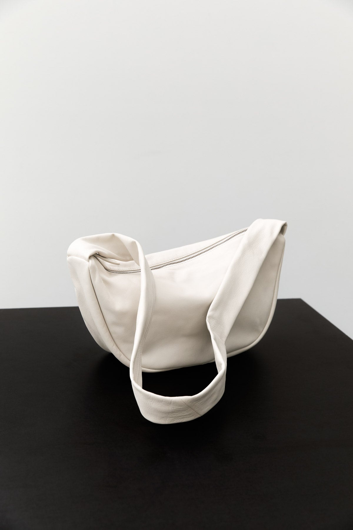Soft Crescent Bag - Ecru - 3