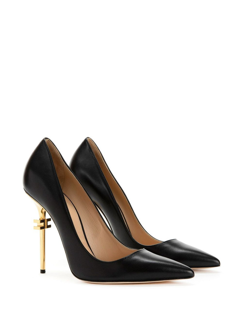 ELISABETTA FRANCHI 110mm branded-heel pumps outlook